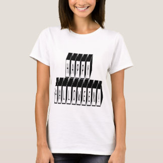 Camiseta Texto de bloque de Halloween