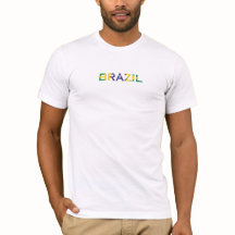 Texto de Brasil y contorno de mapa de país