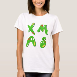 Camiseta Texto de burbuja de navidad