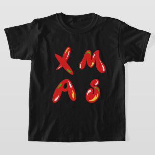 Camiseta Texto de burbuja de navidad