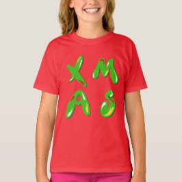 Camiseta Texto de burbuja de navidad