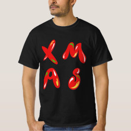 Camiseta Texto de burbuja de navidad