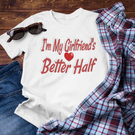 Camiseta Texto de cita roja de Girlfriend
