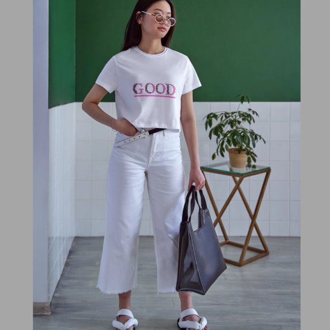 Camiseta Texto de citas de flores verano (Flower Quote Text Summer T-Shirt Clothing)