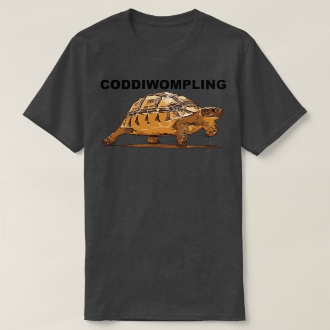 Camiseta Texto De Codiwompling Sobre Plodding Baby Tortoise (Diseño del anverso)
