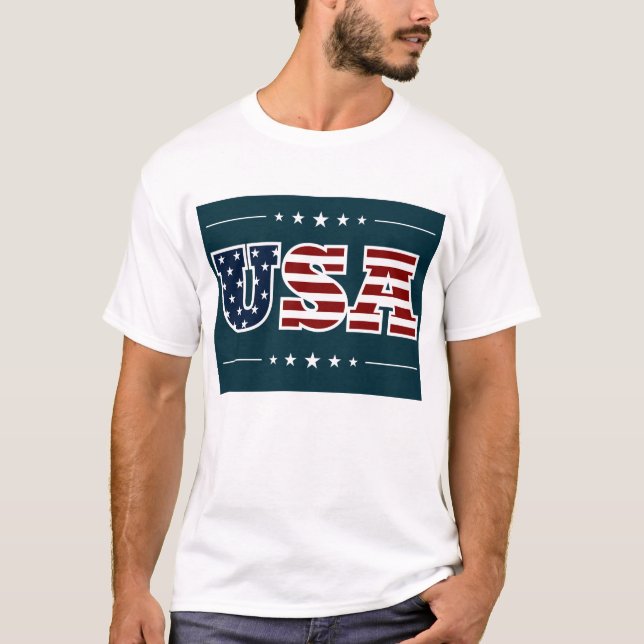 Camiseta Texto de Estados Unidos (Anverso)