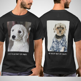 Camiseta Texto de foto de doble cara personalizado