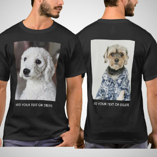 Camiseta Texto de foto de doble cara personalizado