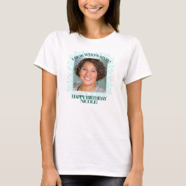 Camiseta Texto de foto Personalizado| Crear su propio cumpl
