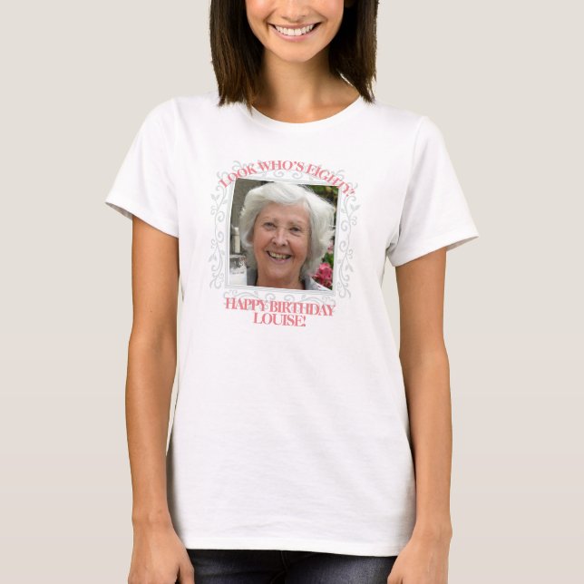 Camiseta Texto de foto Personalizado| Crear su propio cumpl (Anverso)