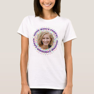 Camiseta Texto de foto Personalizado  Puestos arcoiris 40º 