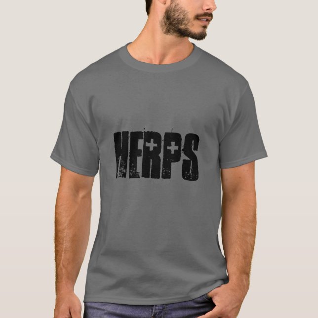 Camiseta Texto de Herps (Anverso)