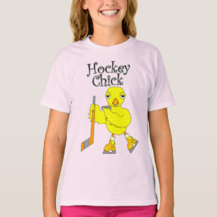 Camiseta Texto de Hockey Chick