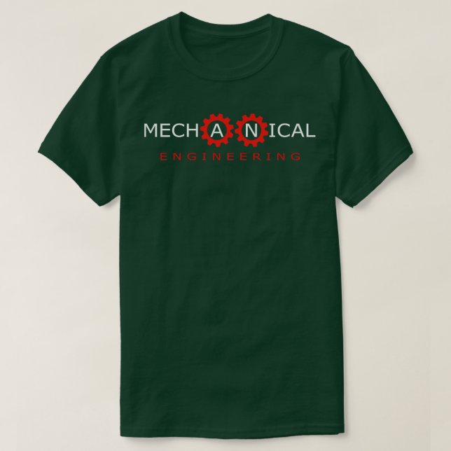 Camiseta Texto de ingeniero mecánico mecánico de ingeniería (Diseño del anverso)