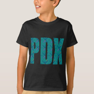 Camiseta Texto de la alfombra del aeropuerto de PDX
