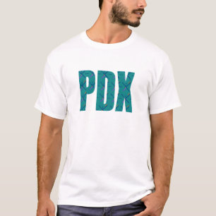 Camiseta Texto de la alfombra del aeropuerto de PDX