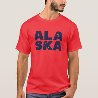 Camiseta Texto de la bandera de Alaska