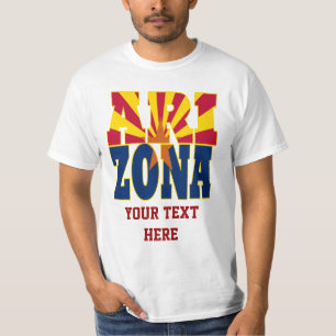Camiseta Texto de la bandera de Arizona