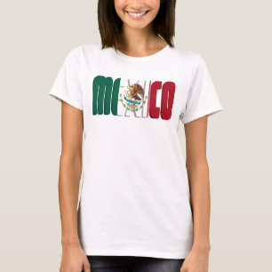 Camiseta Texto de la bandera de MÉXICO