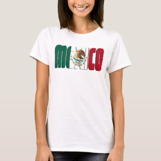 Camiseta Texto de la bandera de MÉXICO