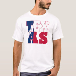 Camiseta Texto de la bandera del estado de Texas