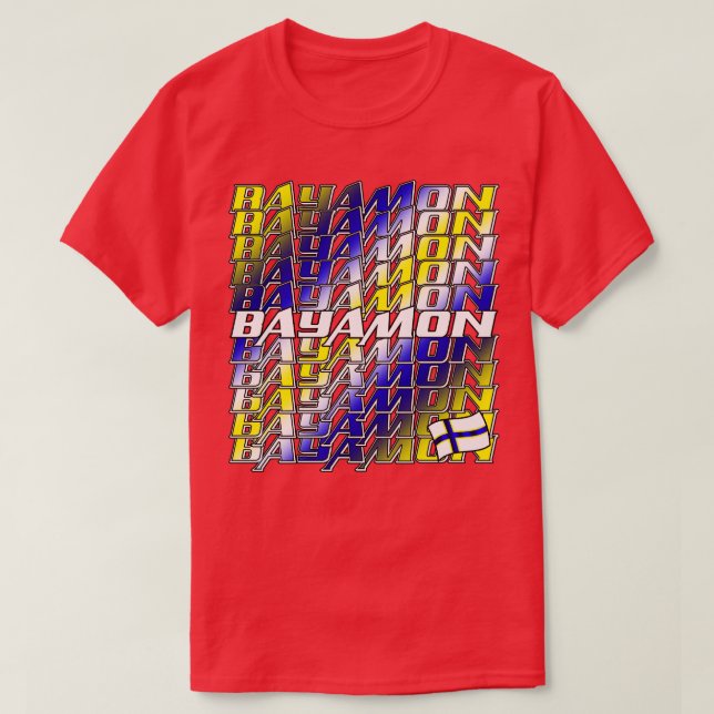 Camiseta Texto de la cascada de Bayamon 2 (Diseño del anverso)