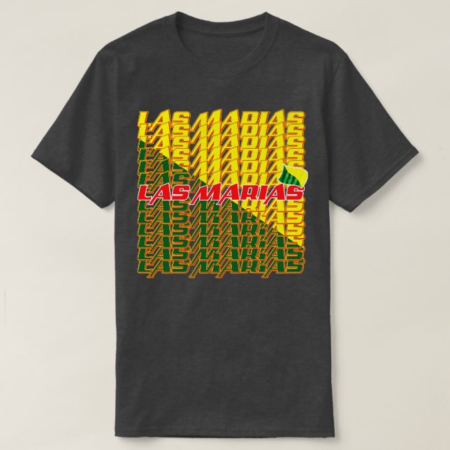 Camiseta Texto de la Cascada de Las Marias 2 (Diseño del anverso)
