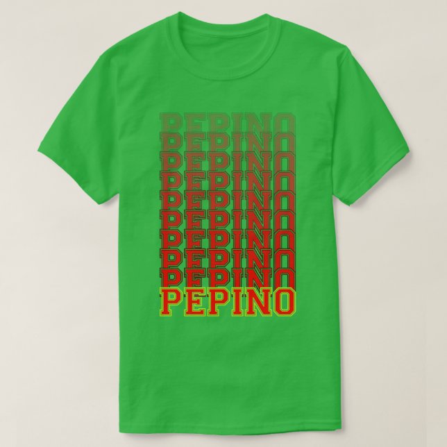 Camiseta Texto de la cascada de pepino 1 (Diseño del anverso)