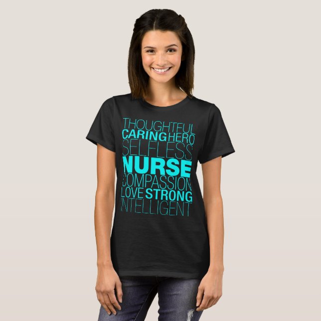 Camiseta Texto de la enfermera (Anverso completo)