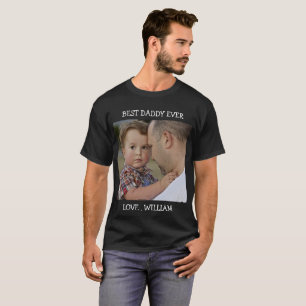 Camiseta Texto de la foto del Personalizado del Día del Pad