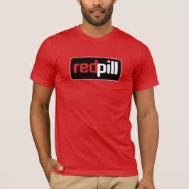 Camiseta Texto de la Píldora Roja Logotipo negro Bella Canv