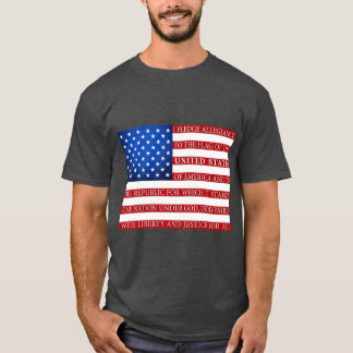 Camiseta Texto de la Promesa de Lealtad de la Bandera de lo