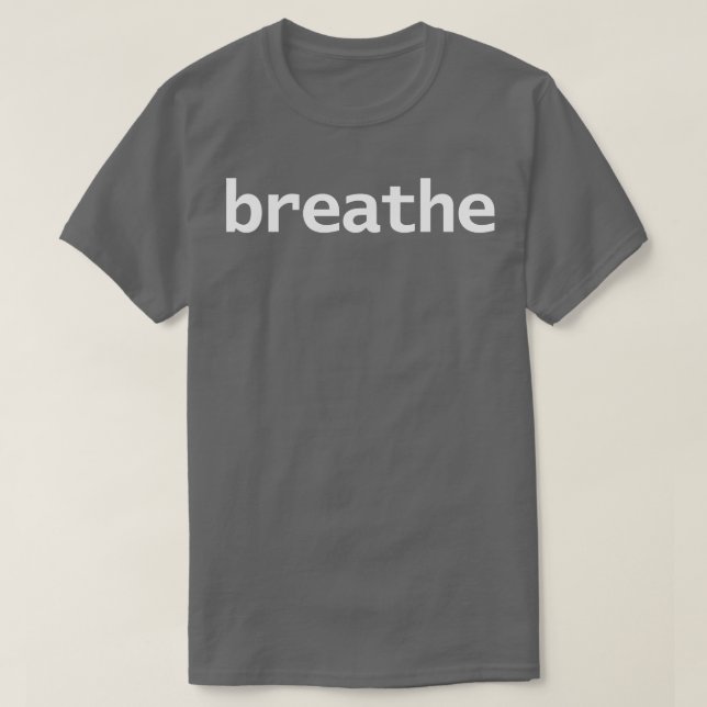 Camiseta Texto de la tipografía de aliento blanco (Diseño del anverso)