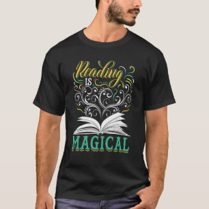 Camiseta Texto de lectura del libro de marcadores de comill