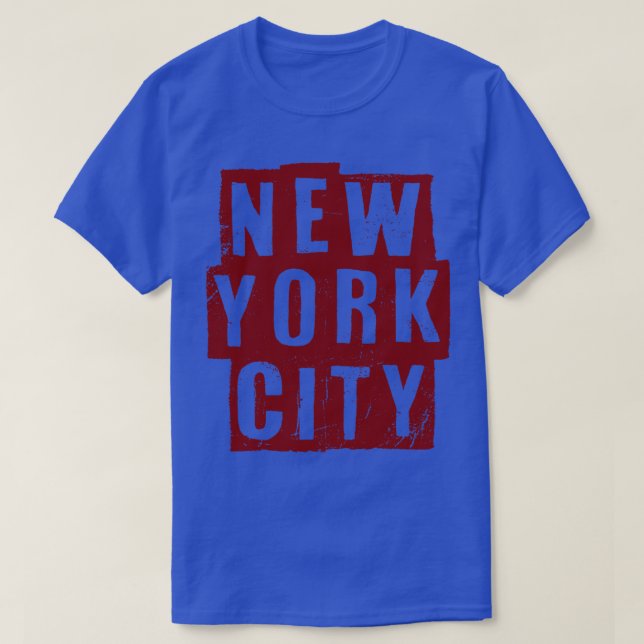 Camiseta Texto de marrón de la cosecha de Nueva York (Diseño del anverso)