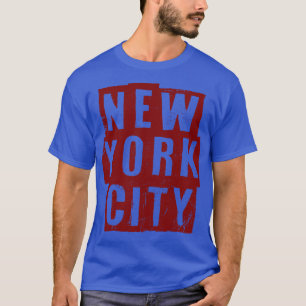 Camiseta Texto de marrón de la cosecha de Nueva York