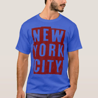 Camiseta Texto de marrón de la cosecha de Nueva York