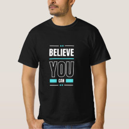 Camiseta Texto de moda y positivo de la cita de motivación