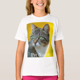 Camiseta Texto de nombre de foto personalizado