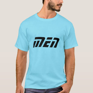 Camiseta Texto de nombre de hombre impreso en color azul 10
