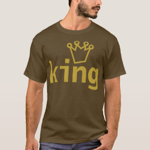 Camiseta Texto de oro sobre tipografía de la Corona del Rey