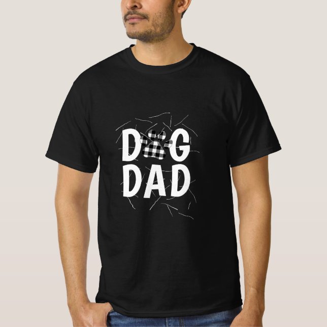 Camiseta Texto de "Papá perro" con Paw Prin (Anverso)