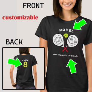 Camiseta Texto de personalizado, actualización de Padel - P