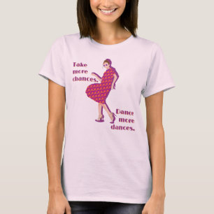 Camiseta Texto de Personalizado púrpura de baile retro