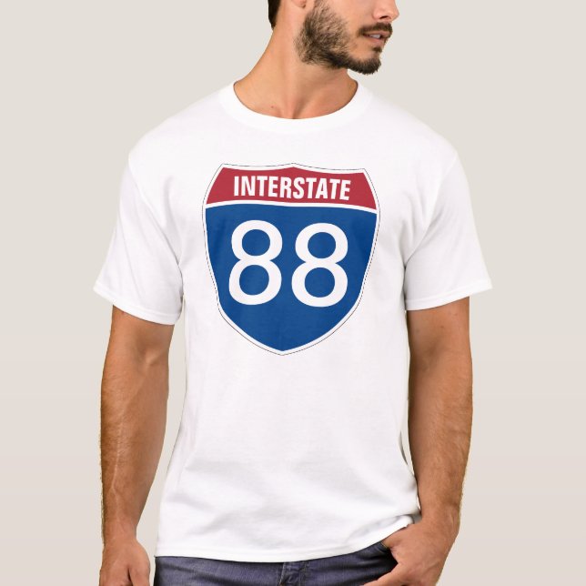 Camiseta Texto de plantilla INTERSTATE UNO O DOS DÍGITOS NÚ (Anverso)