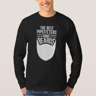 Camiseta Texto de presupuesto de Pipefitter con barba