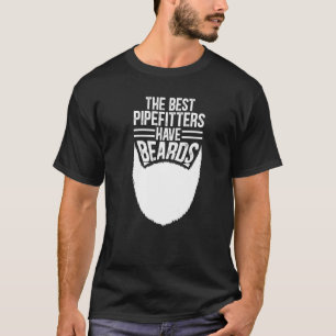 Camiseta Texto de presupuesto de Pipefitter con barba