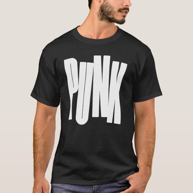Camiseta texto de punk en negrita (Anverso)