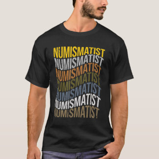 Camiseta Texto de repetición numismático