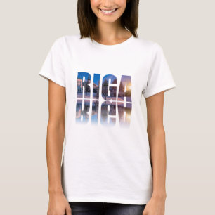 Camiseta Texto de Riga, Letonia